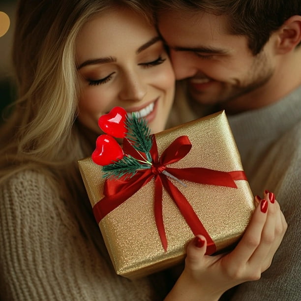 Caja de regalo con forma de corazón artificial para San Valentín