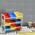 thumbnail image 5 of Toy Organizer Kids Furniture Set Storage Unit with 9 Removable Non-Woven Fabric Bins, 5 of 9