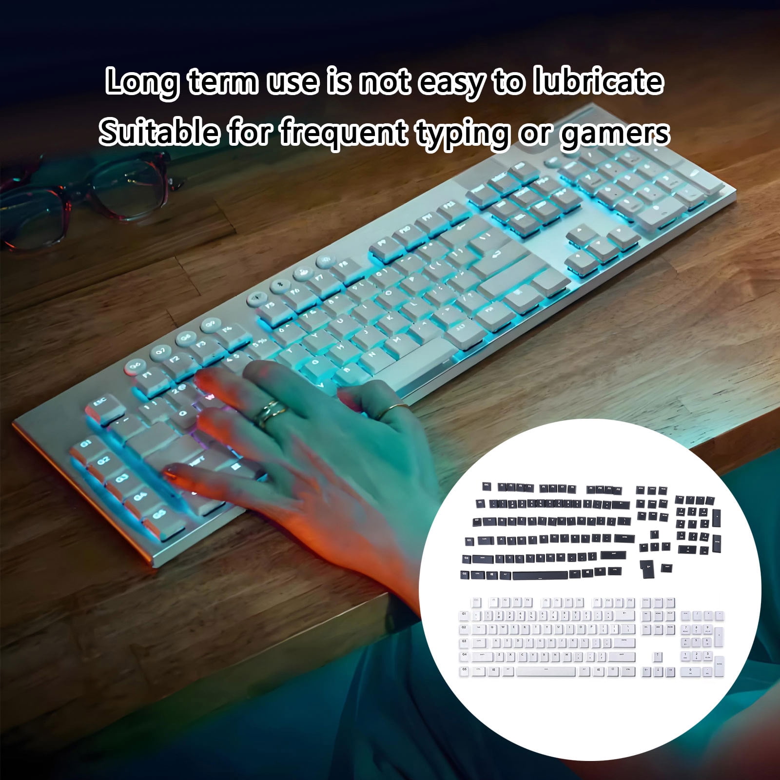 Ergonomic Textured Keycaps Easy Installation for G915/G913/G815/G813 TKL Gaming Keyboards