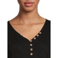thumbnail image 4 of Time and Tru Women's Short Sleeve Henley, 4 of 5