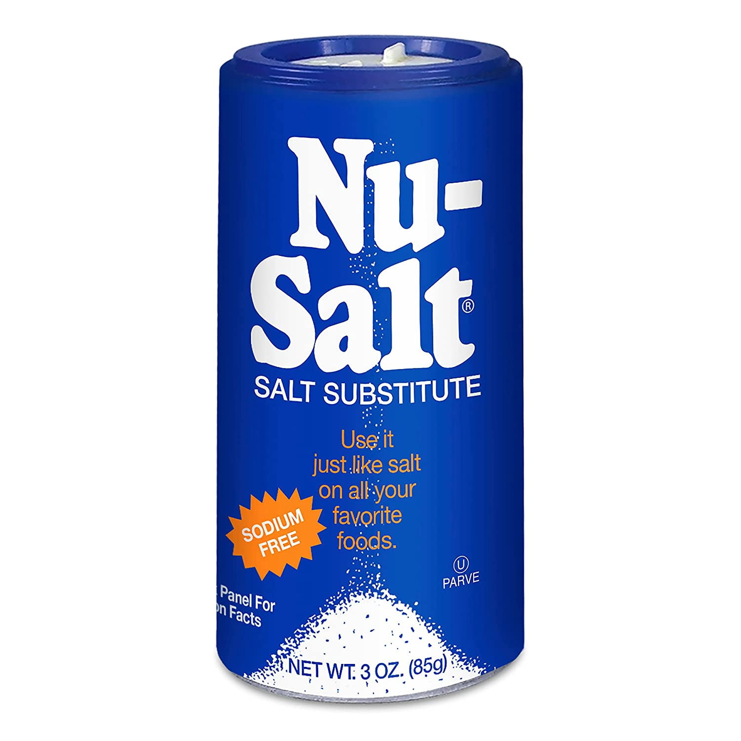 Nu-Salt Salt Substitute 100% Natural & Convenient Shaker Sodium Free Net Wt. 3oz (pack of 12)