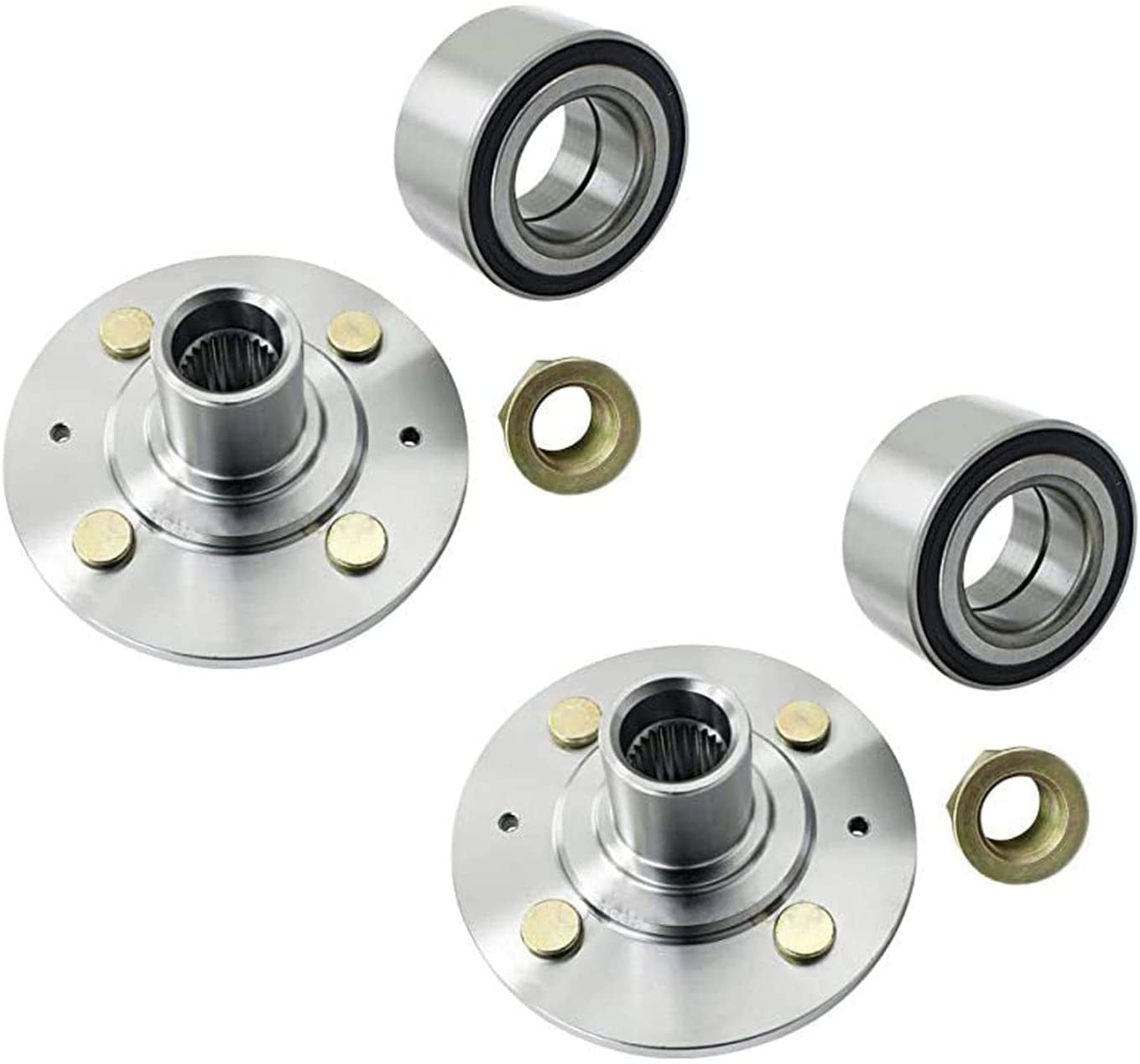 Pair 2 Front Wheel Hub & Bearing Assembly for 1988 1989 Honda Accord - Walmart.com - Walmart.com Honda Accord Front Wheel Bearing And Hub Assembly