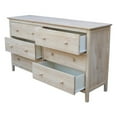 thumbnail image 3 of International Concepts Unfinished Solid Wood 6 Drawer Dresser, 3 of 10