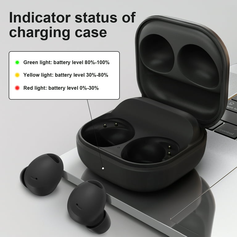  𝒍𝒆𝑸𝒖𝒊𝒗𝒆𝒏 Wireless Charging Case for Samsung Galaxy  Buds2 Pro, Replacement Charger Case for Galaxy Buds 2 Pro with Bluetooth  Pairing, Support Wireless/Wired Charging (Not Include Earbuds) : Electronics