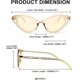 thumbnail image 5 of Ubiuo - Gafas de sol estrechas estilo ojo de gato para mujer, modernas, con cadena de metal y colgante de corazón en forma de patilla, estilo elegante y moderno, B2233, 5 of 5