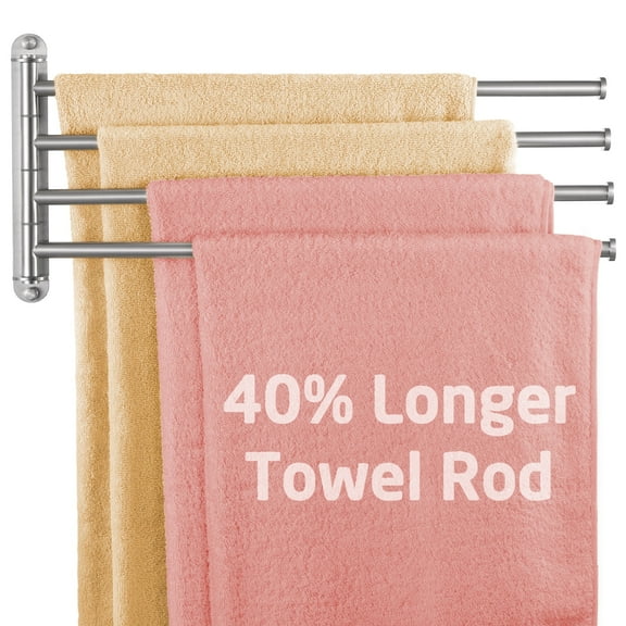 KES Swivel Towel Bar 19.5" 4-Arm Extra Long, Towel Rack for Bathroom Hand Towel Holder 18/8 Stainless Steel Brushed
