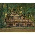 thumbnail image 2 of Marius Michel 14x12 Black Ornate Wood Framed Double Matted Museum Art Print Titled: The Water Buffet in the Grand Trianon Gardens. (1917), 2 of 5