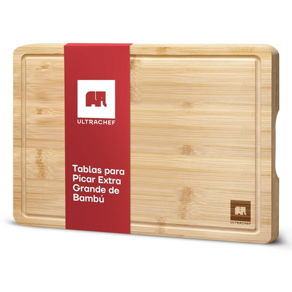 Tabla PARA Picar DE Madera DE Bambú Extra Grande Ultrachef 36x28cm