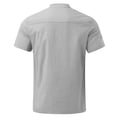 thumbnail image 4 of toraway Summer Clothes Men T Shirts Men Spring and Summer Solid Top Shirt Casual Cotton Linen Stand Top Plus Size Vacation Pocket Short Sleeve Shirt Z240706-Grey M, 4 of 5