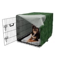 thumbnail image 2 of Jungle Foliage Dog Crate Cover, Simplistic Continuous Palm Leaves in Green Monochrome, Easy to Use Pet Kennel Cover Small Dogs Puppies Kittens, 7 Sizes, Green Apple Green, by Ambesonne, 2 of 6