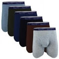 thumbnail image 4 of Different Touch 6 Men's USA Big & Tall Signature Logo Leg Boxer Briefs Underwear, 4 of 4