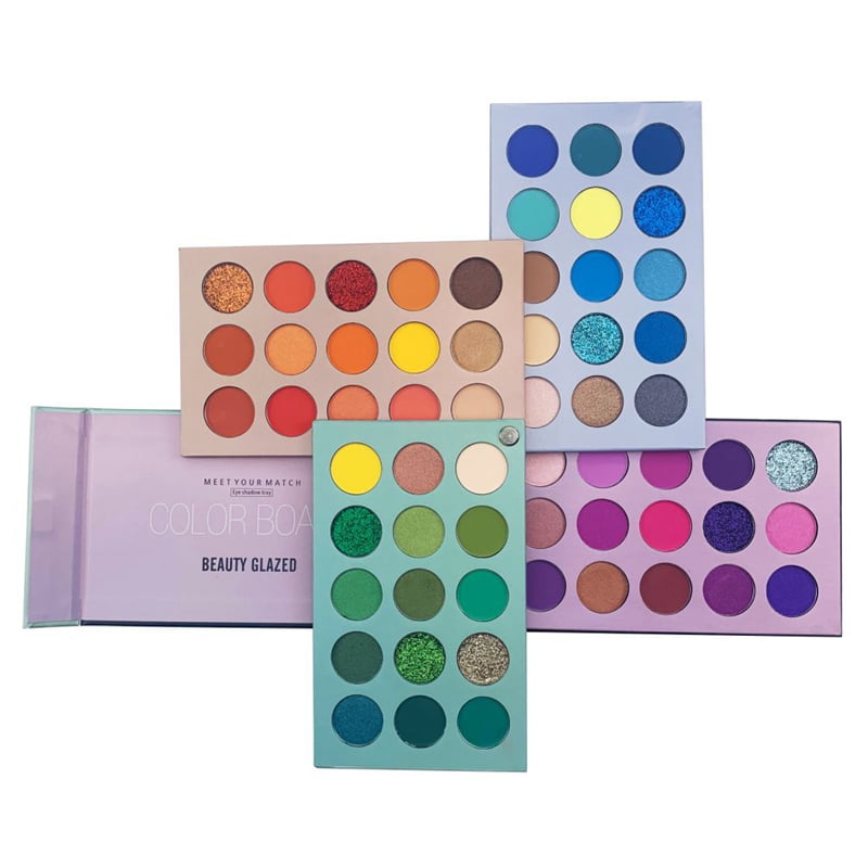 Pretty Comy 60 Colors Beauty Glazed Makeup Palette High Pigmented Color Board Long Lasting Eyeshadow Palette Mattes And Shimmers Blendable E