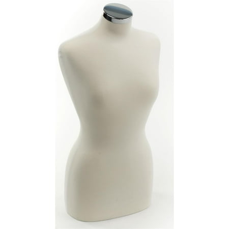 - Tabletop Dress Form, Size 8 Jersey Covered Female Mannequin, Plastic (White) (LTORSOF8)