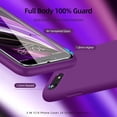 thumbnail image 2 of [3 in 1 for iPhone SE case 2022/3rd/2020/2nd gen, iPhone 7/8 case，with 2 Pack Screen Protector, Liquid Silicone Ultra Slim Shockproof Protective Phone Case [Microfiber Lining] (Violet Red)…, 2 of 13