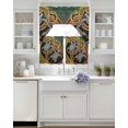 thumbnail image 3 of Polynesia Texture Swag Kitchen Curtains Sets for Windows 24 Inch Length, Abstract Traditional Tribe Sea Turtle Short Window Curtain Panels Swags Valances and Tiers 3 Piece Set for Cafe/Dining Room, 3 of 5