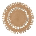 thumbnail image 1 of Mantel Individual Hometrends Yute Redondo con Diseño Beige, 1 of 3