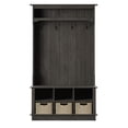 thumbnail image 6 of Twin Star Home 40" Hall Tree with Open Storage and Included Baskets, Weathered Gray, 6 of 10