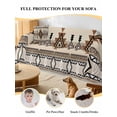 thumbnail image 4 of Southwest Couch Cover for Dogs, Brown Bohemian Abstract American Aztec Washable Sofa Covers Slipcover for Pets Dogs Futon Cover, Couch Recliner Covers, Oversized Chair Slipcover 71"x91", 4 of 9