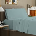 thumbnail image 6 of Color Sense Soft Finish Microfiber Percale Full Bed Sheet Set – 4-Piece Lightweight, Wrinkle-Resistant, Quick-Dry, Aqua, 6 of 9