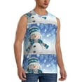 thumbnail image 2 of Easygdp Christmas Snowman In The Snow Men's Breathable Tank Tops Sleeveless Sporty T Shirts for Basketball, Mountaineering, Bodybuilding -Small, 2 of 8