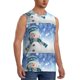thumbnail image 2 of Balery Christmas Snowman In The Snow Camisetas sin mangas para hombre, absorbe la humedad y protege contra el mal olor.-Large, 2 of 7