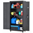 thumbnail image 4 of Muscle Rack Heavy-Duty Welded Steel Garage Storage Cabinet, Matte Black, 4 of 5