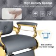 thumbnail image 6 of Barber Chair Heavy Duty Metal Vintage Barber Chair Adjustable Height and 360 Degree Swivel Profession Shampoo Chair Beauty Salon All Purpose Beauty Spa Salon Equipment (Gray), 6 of 9