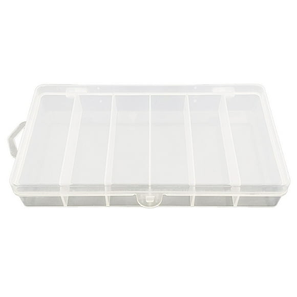 Lefu PVC plastic six grid box 17.5*9.5*3cm transparent bait box accessory box
