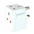 thumbnail image 1 of Adaptador de enchufe triple de 3 vías - Adaptador de enchufes de extensión multienchufe - 3 clavijas (Reino Unido), 1 of 8