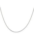 thumbnail image 2 of Auriga Fine Jewelry 14K White Gold .5 mm Box Chain Necklace for Women 22", 2 of 5