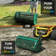 LANDZIE Lawn & Garden Spreaders - 36 inch Heavy Duty Metal Mesh Basket Push/Tow Spreader - Compost, Peat Moss, Top Soil, Mulch - Durable Lightweight Multi-Purpose Yard Care Equipment