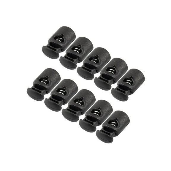 REGALWOVEN Toggle Spring Stop Single Hole String Cord Locks Plastic 10 Pcs