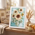 thumbnail image 4 of Gardjoe Framed Sunflower Pearl Painting Kit with 12x17cm Canvas for DIY Floral Art Decor, 5D Diamond Craft Set for Adults, Beginner-Friendly Home Accent, 4 of 5