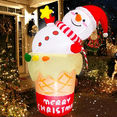 thumbnail image 1 of 2.4m Inflable Navideño Helado De Muñeco De Nieve Llevó C/luz Xtellar multicolor, 1 of 4