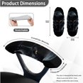 thumbnail image 6 of FKELYI 4 Piece Set Officec Chair Cover with Removable Armrest Covers Vintage Black Cat Print Swivel Boss Chair Protector Dustproof Armchair Cover for Home Office Decoration, 6 of 7