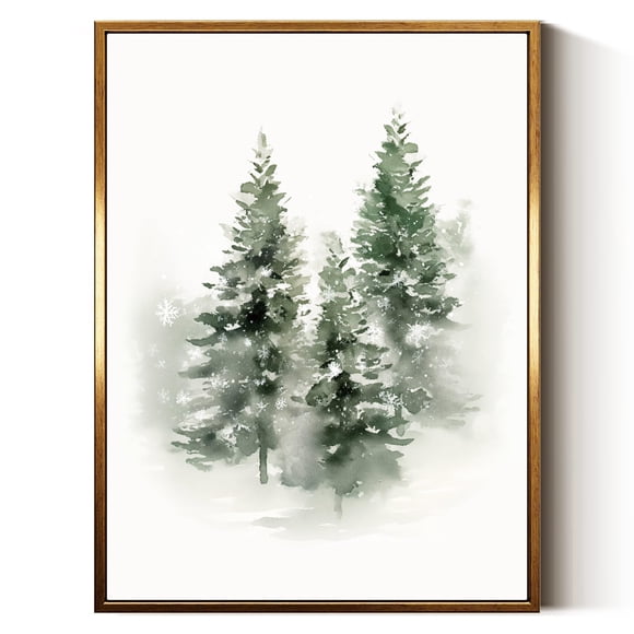 Decoración mural en árbol de pino del bosque de invierno de Simsea, 30 x 41 cm