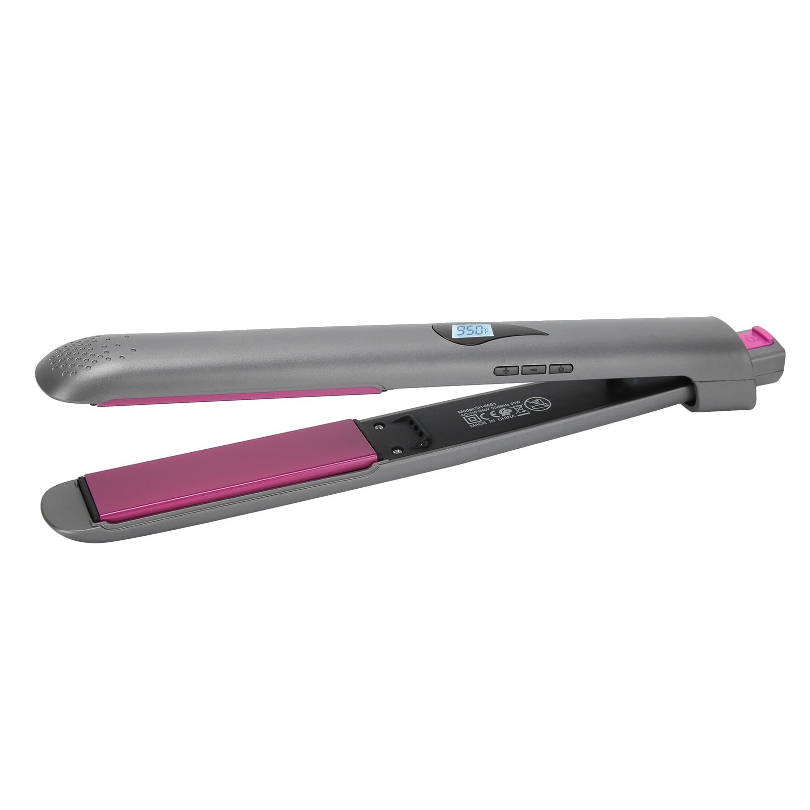 Peahefy Ceramic Hair Straightening Hair Straightening Ceramic Heating Plate Straightener LCD 12 Gear Temperature Control EU Plug 110 240V LCD Hair