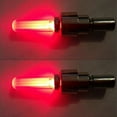 4x Red LED Tire Valve Stem Covers Caps LED NonFlashing Lights Car