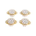 thumbnail image 1 of 4PC 8 Pin Ceramic Socket Tube Top Vacuum Octal Value For KT88 EL34 6V6 6650 274B, 1 of 5
