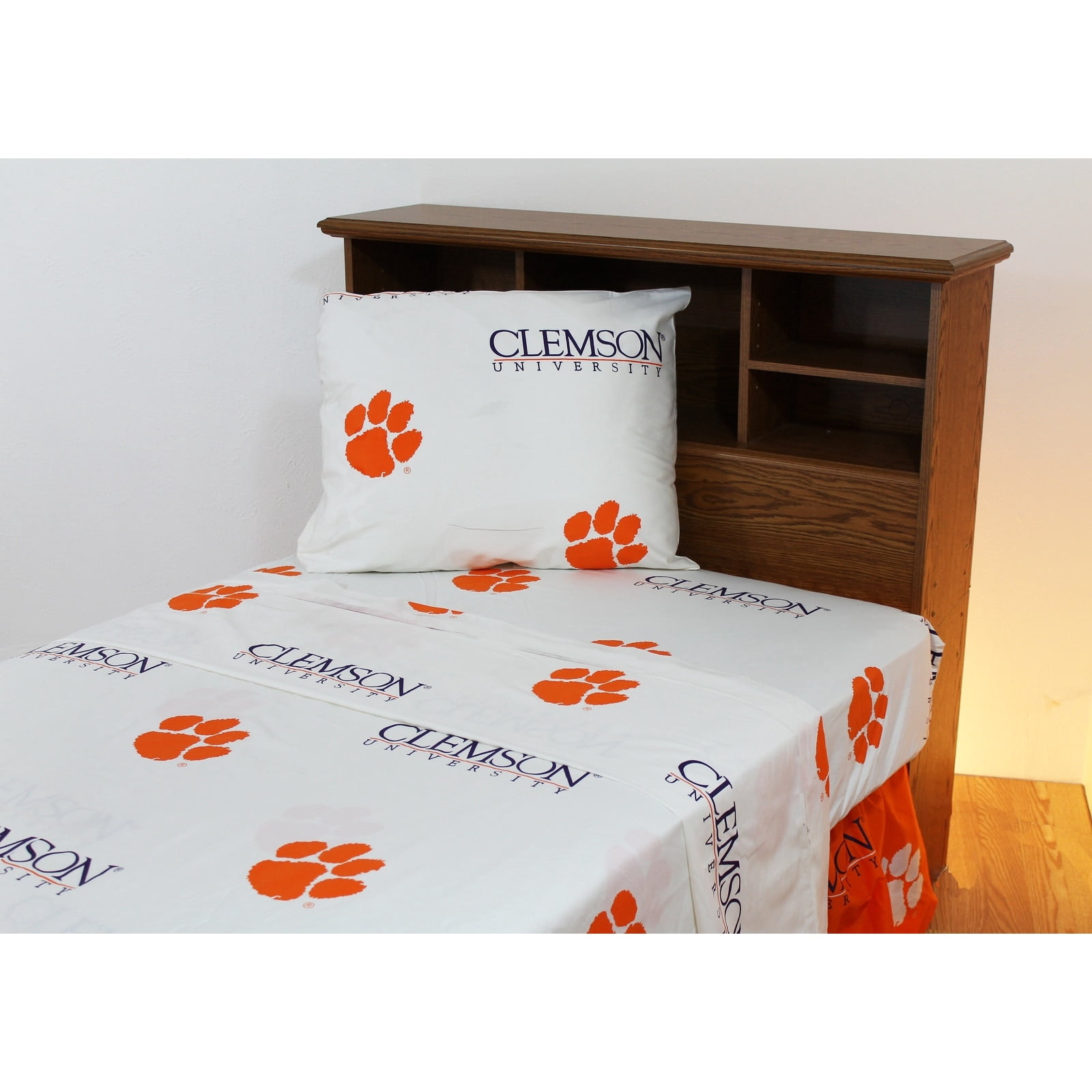 Clemson Tigers Sheet Set Choose From Sizes and Colors Orange Cotton King 299 and Below