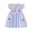 Blue, variant on Cjfdfy Toddler Baby Girl Back to School Dress Kindergarten Outfits Little Baby Girls First Day of School Outfit Apple School Bus Embroidered Flying Sleeve A-line Summer Fall Plaid Gingham Dress