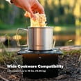 thumbnail image 4 of Coghlan's Portable Folding Camp Stove – Compact, Lightweight Steel Cooking Stove for Camping, Backpacking, Hiking, or Emergency Use – Uses Canned Heat or Fuel Tablets, Black, 4 of 7