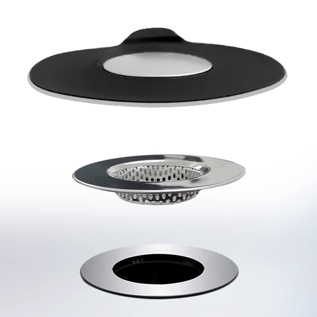 Juego de tapón para bañera y colador de desagüe de silicona Seatery