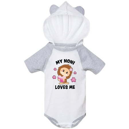 

Inktastic My Noni Loves Me with Bigfoot Gift Baby Girl Bodysuit
