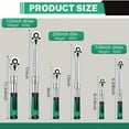 thumbnail image 2 of Extendable 3-Piece Ratchet Wrench Set, 1/4" 3/8" 1/2" Drive, 72-Tooth Quick-Release & Reversible Gear, Soft Grip Handle, Heavy-Duty Mechanical Repair Tool, 2 of 11