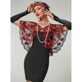 thumbnail image 3 of Dalrosia Women's 1920s Shawl Wraps,Sequin Beaded Flapper Evening Shawls for women Party/Wedding/Formal/Harlem night, 3 of 5