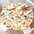 thumbnail image 4 of Fall Pumpkin Round Tablecloth Thanksgiving Harvest Outdoor Tablecloth Waterproof Table Cover for Picnic Dinner Party Decor 47 In D, 4 of 6