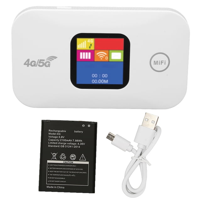 Enrutador WiFi 4G, ranura para tarjeta SIM de 150Mbps, compatible con 10 usuarios, pantalla LED a Color, punto de acceso WiFi móvil de 2100mAh para Asia, 100-240V