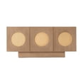 thumbnail image 2 of Benjara Noe Ohan 70" Sideboard Buffet Console- 3 Doors- Light Brown Rubberwood, 2 of 6