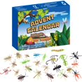 thumbnail image 2 of JUNWELL Christmas Countdown Calendar 24Pcs Insects Set Gift Box Christmas Advent Calendar Classroom Prizes For Boys Girls 3-6 Year Old, 2 of 9